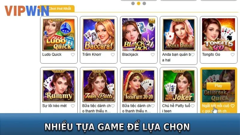 Nhiều game đa dạng thể loại để bet thủ lựa chọn