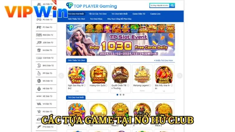 Các tựa game tại nhà cái hấp dẫn nhất