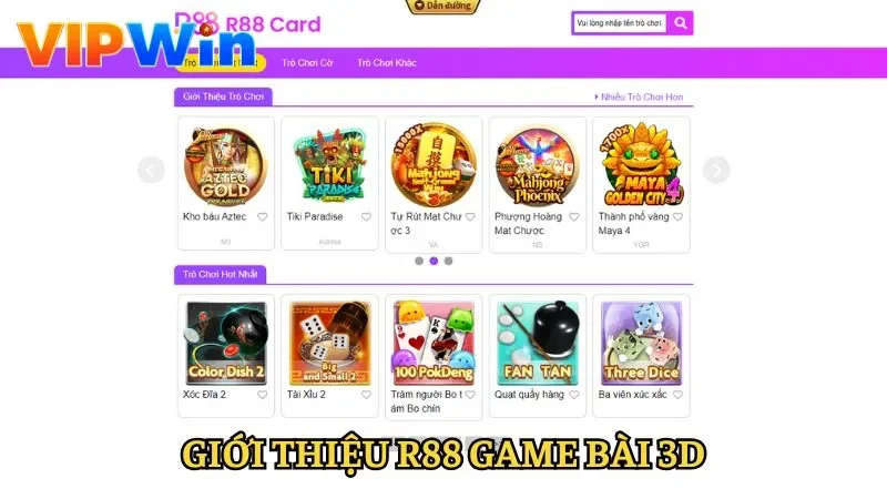 Giới thiệu R88 game bài 3D